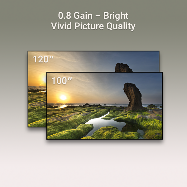 FORMOVIE - 100" -120''Lenticular Ambient Light Rejection (ALR) Fixed Frame Ultra Short Throw (UST) Projector Screen,4K/8K Active 3D