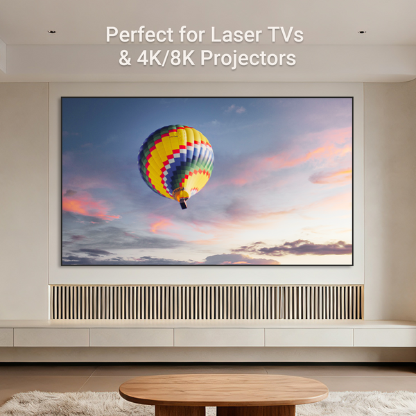 FORMOVIE - 100" -120''Lenticular Ambient Light Rejection (ALR) Fixed Frame Ultra Short Throw (UST) Projector Screen,4K/8K Active 3D